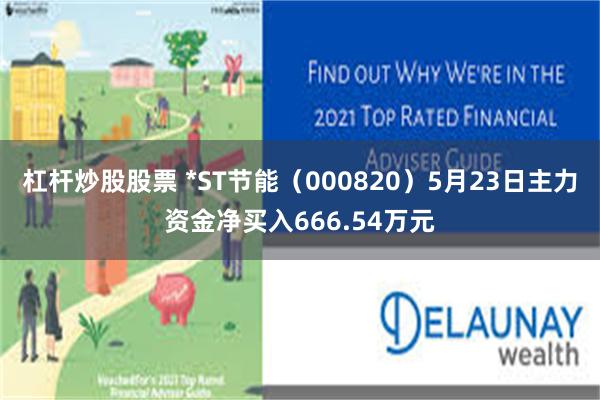 杠杆炒股股票 *ST节能（000820）5月23日主力资金净买入666.54万元