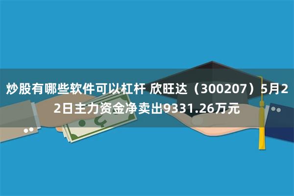 炒股有哪些软件可以杠杆 欣旺达（300207）5月22日主力资金净卖出9331.26万元