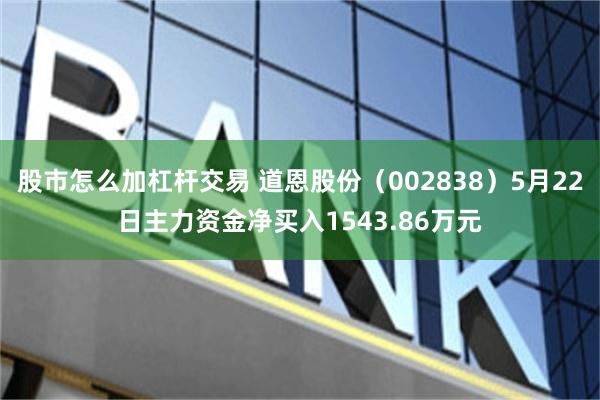 股市怎么加杠杆交易 道恩股份（002838）5月22日主力资金净买入1543.86万元