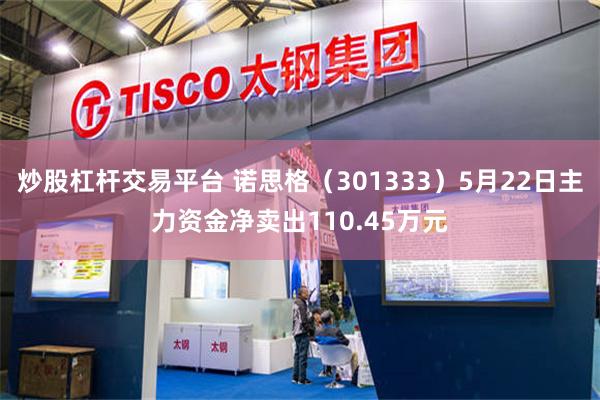炒股杠杆交易平台 诺思格（301333）5月22日主力资金净卖出110.45万元