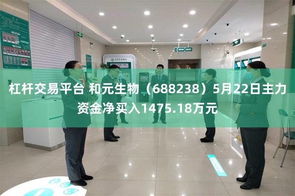杠杆交易平台 和元生物（688238）5月22日主力资金净买入1475.18万元