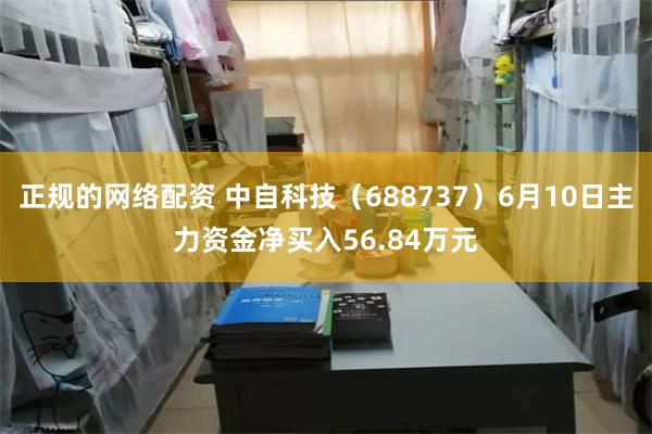 正规的网络配资 中自科技（688737）6月10日主力资金净买入56.84万元