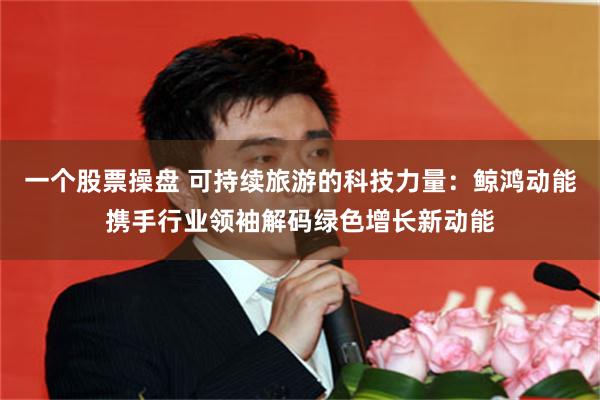一个股票操盘 可持续旅游的科技力量：鲸鸿动能携手行业领袖解码绿色增长新动能