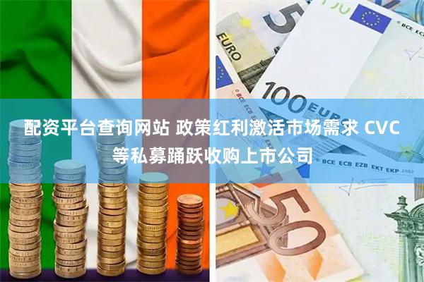 配资平台查询网站 政策红利激活市场需求 CVC等私募踊跃收购上市公司