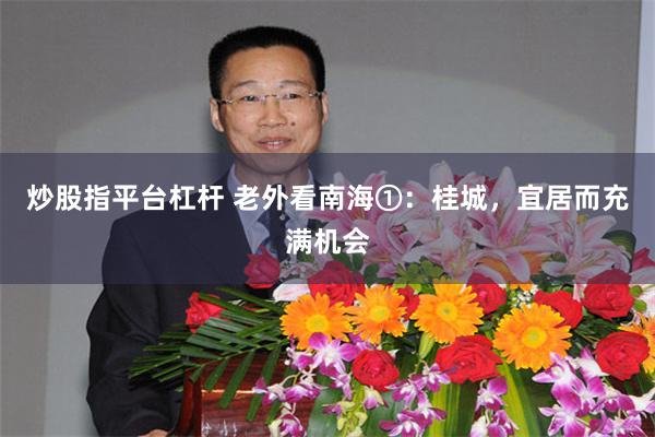 炒股指平台杠杆 老外看南海①：桂城，宜居而充满机会
