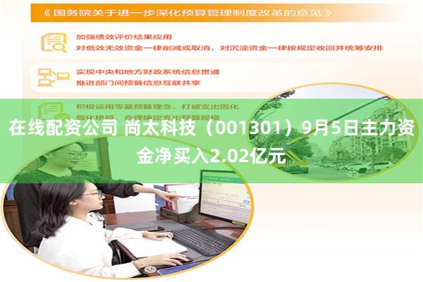 在线配资公司 尚太科技(001301)9月5日主力资金净买入2.02亿元