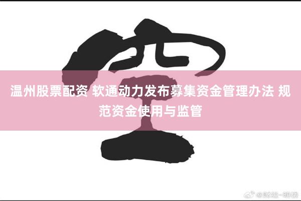 温州股票配资 软通动力发布募集资金管理办法 规范资金使用与监管
