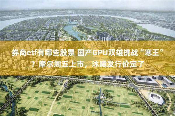 券商etf有哪些股票 国产GPU双雄挑战“寒王”？摩尔周五上市，沐曦发行价定了