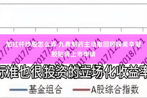加杠杆炒股怎么弄 九典制药主动撤回吲哚美辛凝胶贴膏上市申请