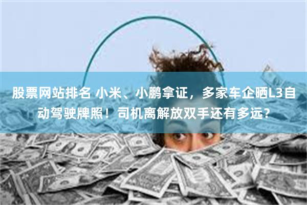 股票网站排名 小米、小鹏拿证,多家车企晒L3自动驾驶牌照!司机离解放双手还有多远?