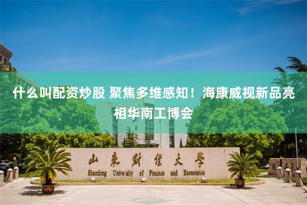 什么叫配资炒股 聚焦多维感知！海康威视新品亮相华南工博会
