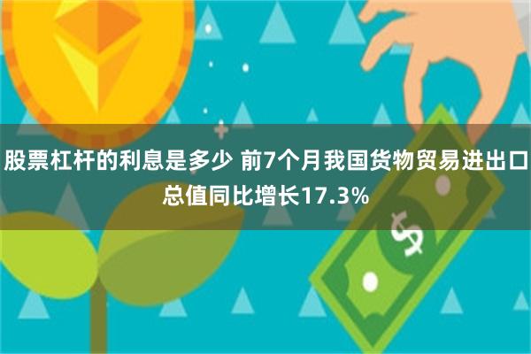 股票杠杆的利息是多少 前7个月我国货物贸易进出口总值同比增长17.3%